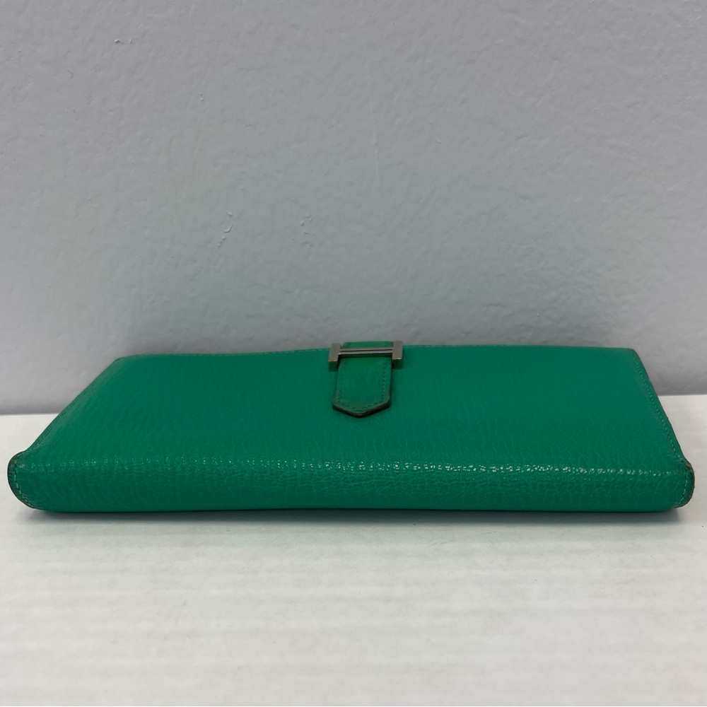 Hermès Bearn Soufflet Wallet in Green Epsom Leather - Preowned - Picture 6 of 15